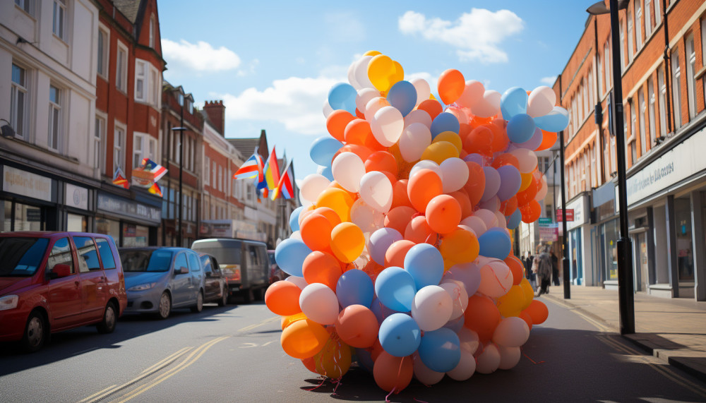 Les coûts cachés du street marketing avec des ballons et drapeaux